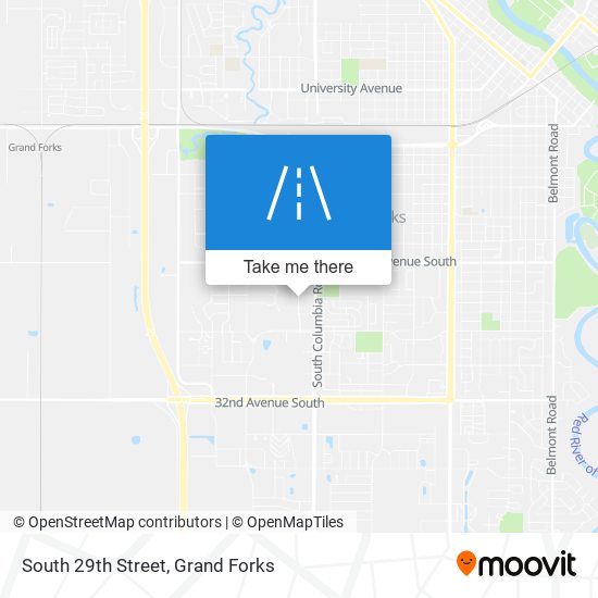 South 29th Street map