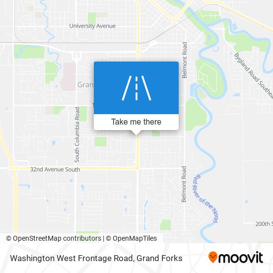 Washington West Frontage Road map