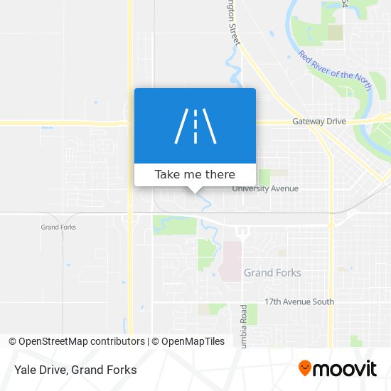 Yale Drive map