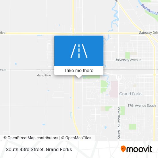South 43rd Street map