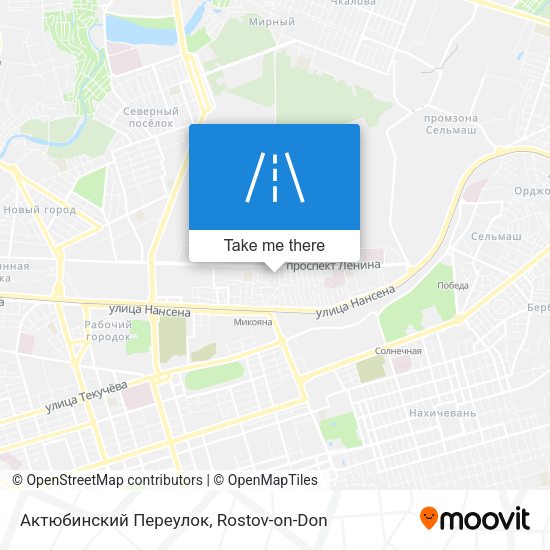 Актюбинский Переулок map