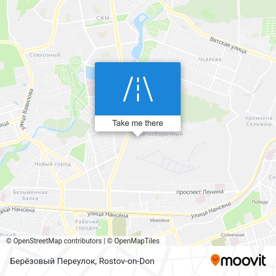 Берёзовый Переулок map