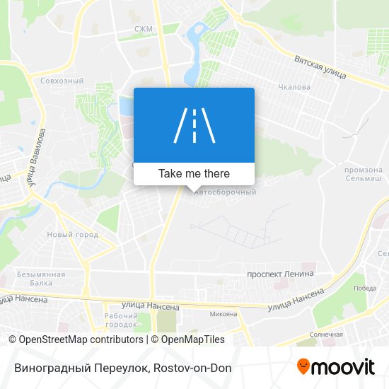 Виноградный Переулок map