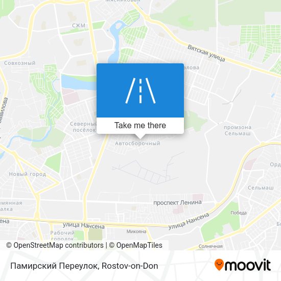 Памирский Переулок map