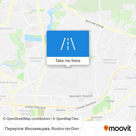 Переулок Иноземцева map