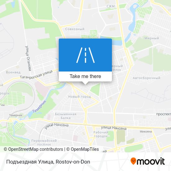 Подъездная Улица map