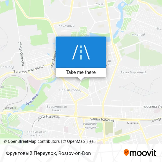 Фруктовый Переулок map