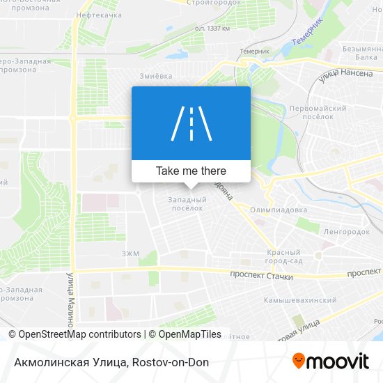Акмолинская Улица map
