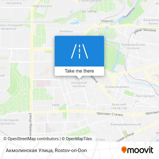 Акмолинская Улица map