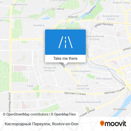 Кислородный Переулок map