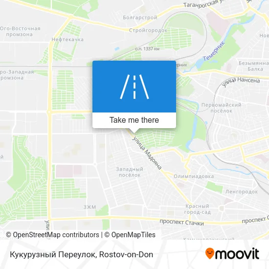 Кукурузный Переулок map