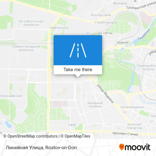 Линейная Улица map