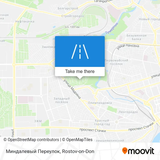Миндалевый Переулок map