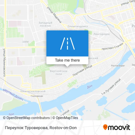 Переулок Туроверова map