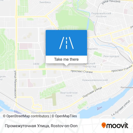 Промежуточная Улица map