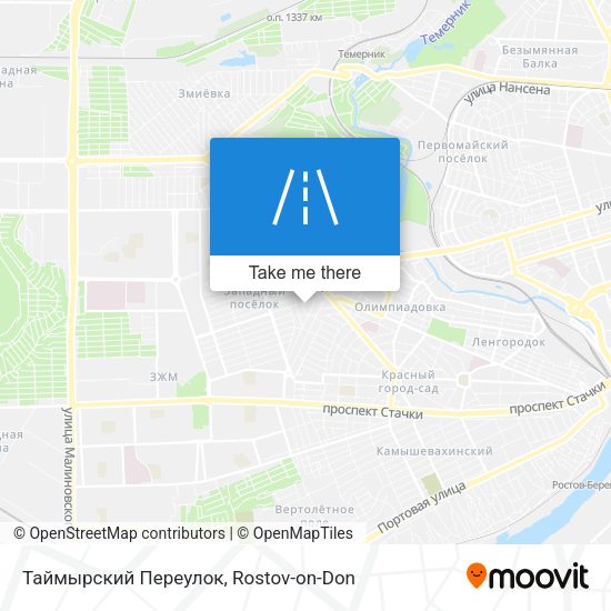Таймырский Переулок map