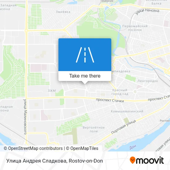 Улица Андрея Сладкова map