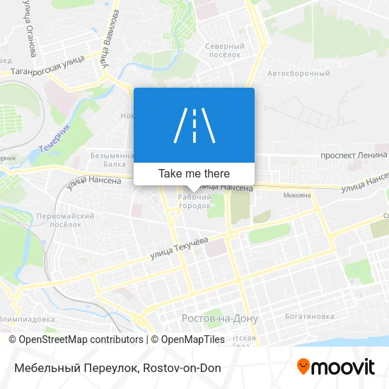 Мебельный Переулок map