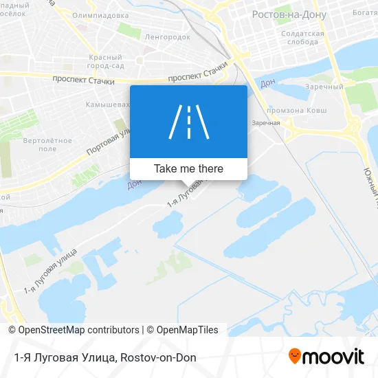 1-Я Луговая Улица map