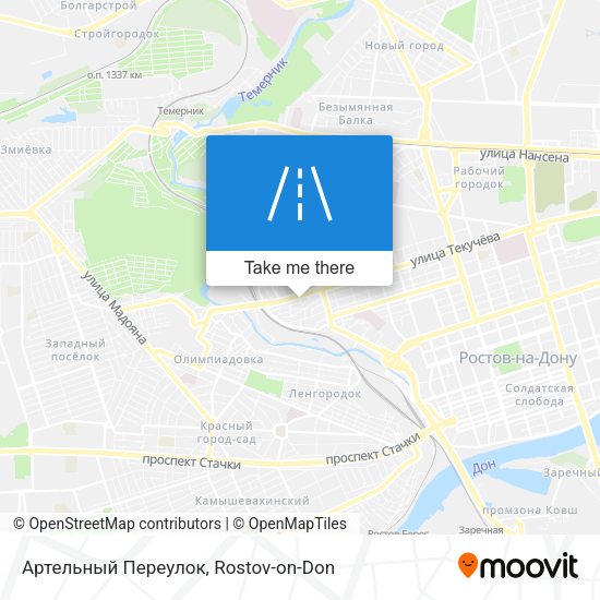 Артельный Переулок map