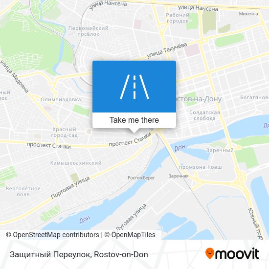 Защитный Переулок map