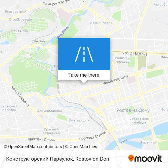 Конструкторский Переулок map