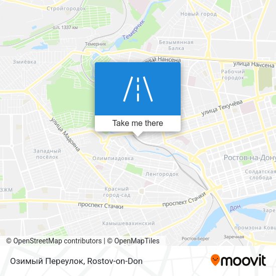 Озимый Переулок map