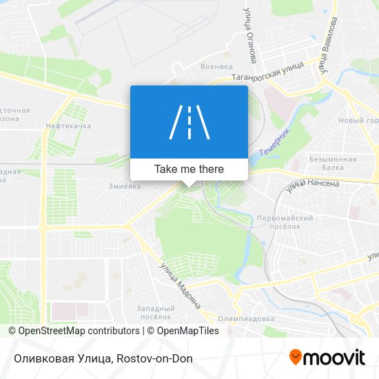 Оливковая Улица map