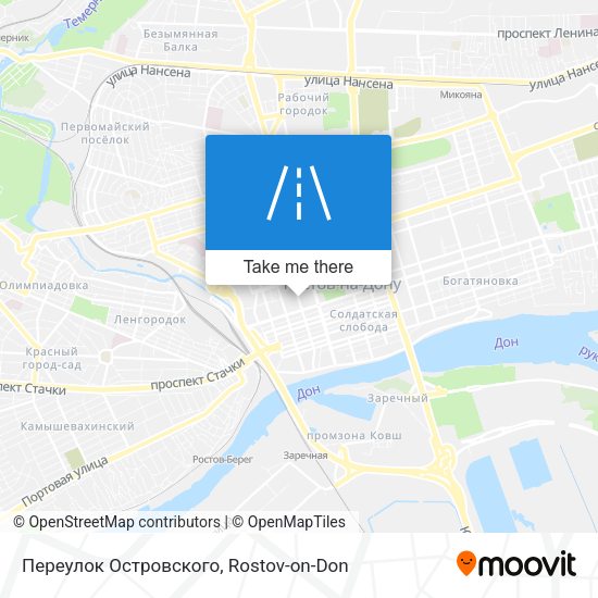 Переулок Островского map