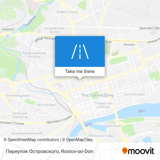 Переулок Островского map