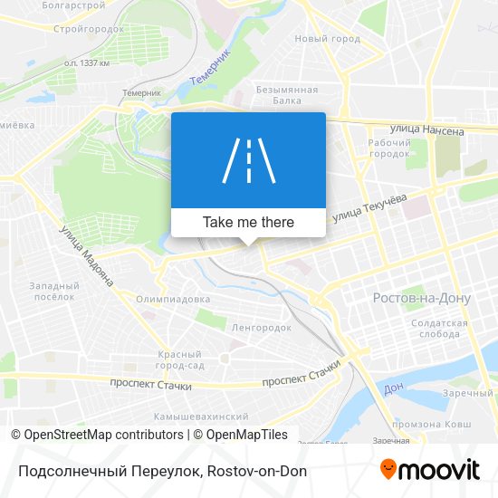 Подсолнечный Переулок map
