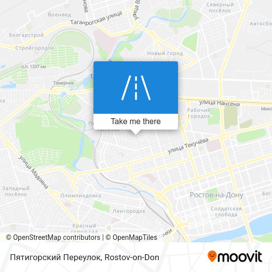 Пятигорский Переулок map