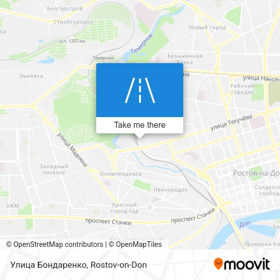 Улица Бондаренко map