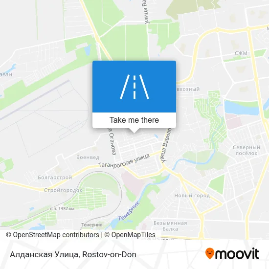 Алданская Улица map