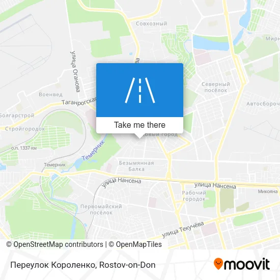 Переулок Короленко map
