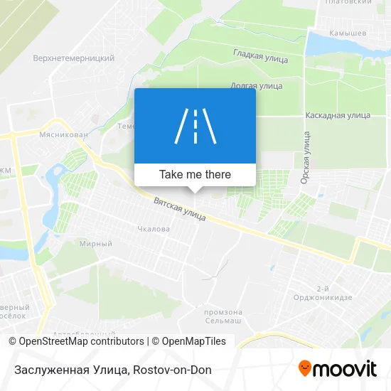 Заслуженная Улица map