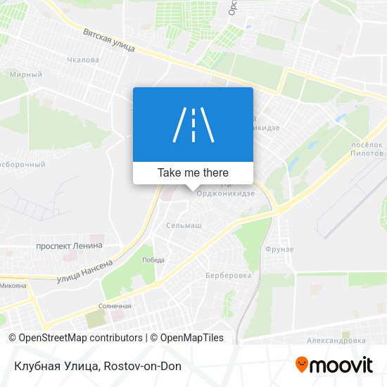 Клубная Улица map