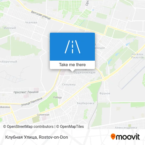 Клубная Улица map