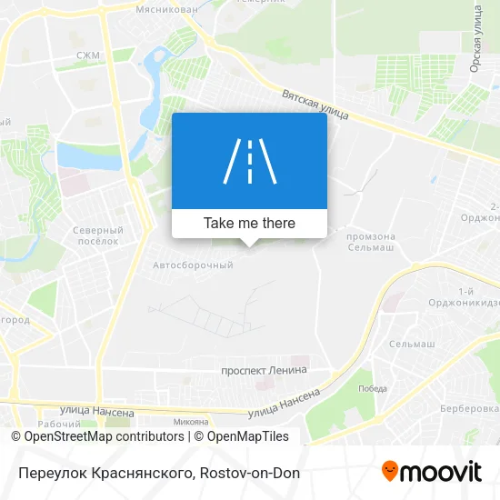 Переулок Краснянского map