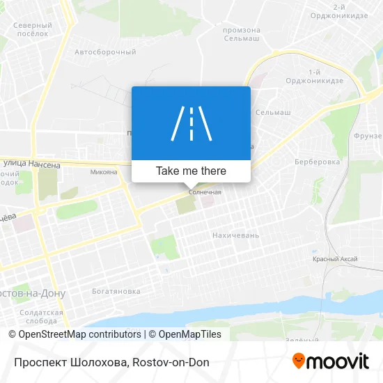 Проспект Шолохова map