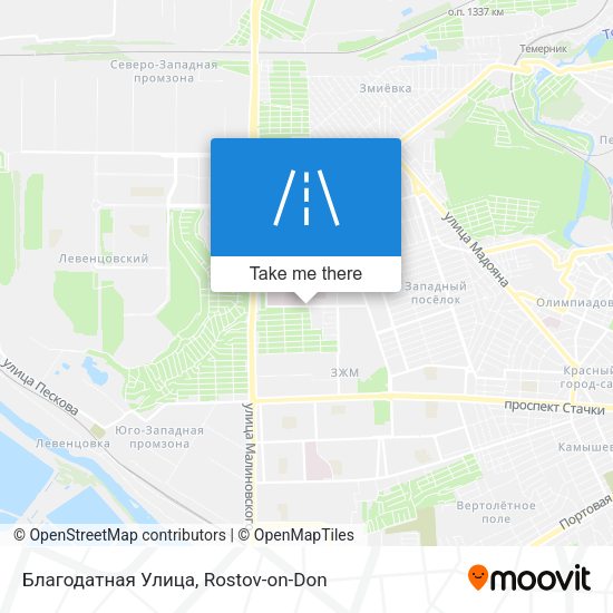 Благодатная Улица map