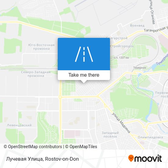 Лучевая Улица map