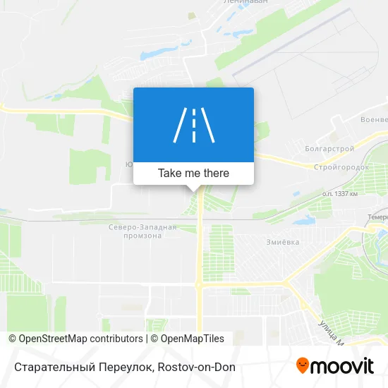 Старательный Переулок map