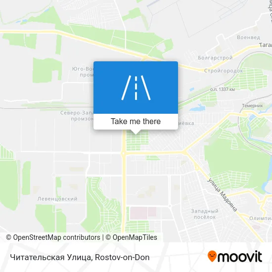 Читательская Улица map