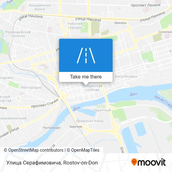 Улица Серафимовича map