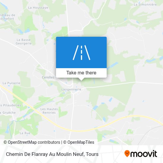 Chemin De Flanray Au Moulin Neuf map