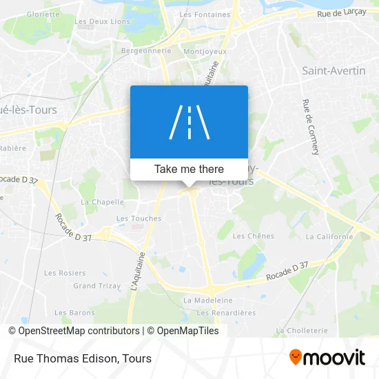 Rue Thomas Edison map