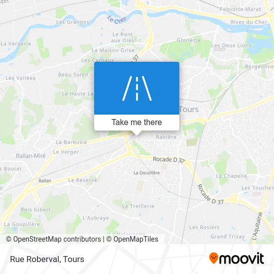Rue Roberval map