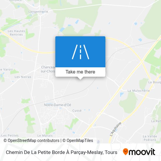 Chemin De La Petite Borde À Parçay-Meslay map