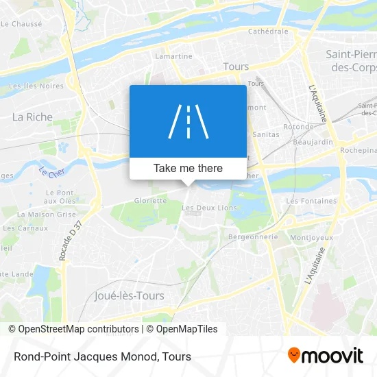 Rond-Point Jacques Monod map